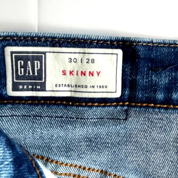 GAP SOFT WEAR BLUE JEANS, SIZE 4, SKINNY - Picture 5 of 6